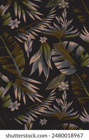 Abstract art nature background vector. Modern shape line art wallpaper. Boho foliage botanical tropical leaves and floral pattern design for summer sale banner , wall art, prints and fabrics.