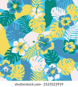 Vetor de fundo da natureza da arte abstrata. Forma moderna papel de parede de arte de linha. Folhagem de boho folhas tropicais botânicas e design de padrão floral para banner de venda de verão, arte de parede, estampas e tecidos.