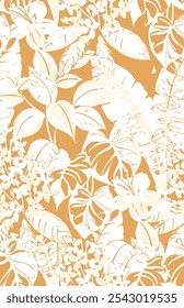 Abstract art nature background vector. Modern shape line art wallpaper. Boho foliage botanical tropical leaves and floral pattern design for summer sale banner , wall art, prints and fabrics.