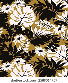 Abstract art nature background vector. Modern shape line art wallpaper. Boho foliage botanical tropical leaves and floral pattern design for summer sale banner , wall art, prints and fabrics.
