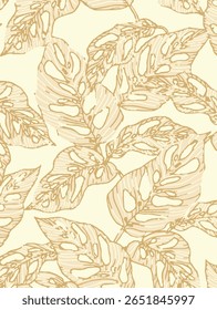 Abstract art nature background vector. Modern shape line art wallpaper. Boho foliage botanical tropical leaves and floral pattern design for summer sale banner , wall art, prints and fabrics.
