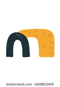  abstract art object with neon shapes