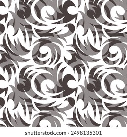 Abstract art  organic Colorful floral  seamless Random doodle shape botanical pattern. Design for fashion , fabric, textile, wallpaper, cover, web , wrapping and all prints on White background.