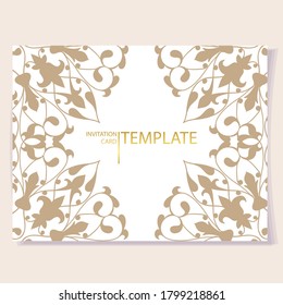 Abstract art ornate invitation card 