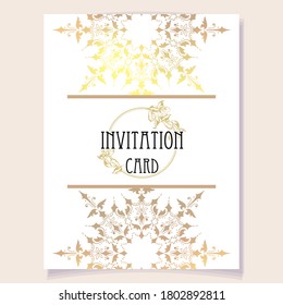 Abstract art ornate invitation card