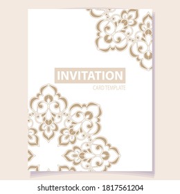 Abstract art ornate invitation card 