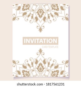 Abstract art ornate invitation card 