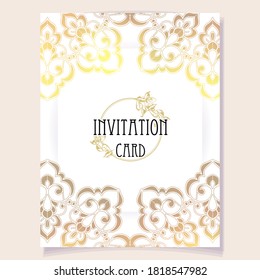Abstract art ornate invitation card  