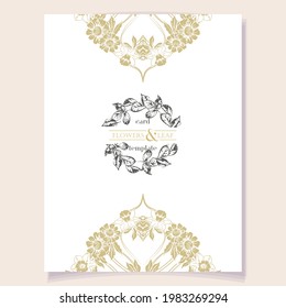 Abstract art ornate invitation card  