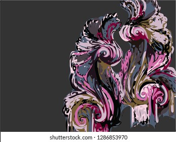 abstract art paint background vector