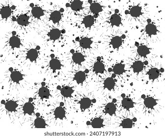 abstract art painting the silhouette of a group of black turtles