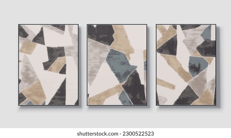 Abstract art painting, vector illustration, golden art, wall art for poster, card, wallpaper, modern artwork