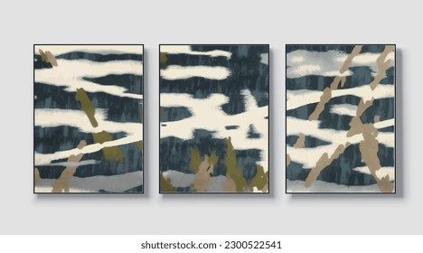 Abstract art painting, vector illustration, golden art, wall art for poster, card, wallpaper, modern artwork