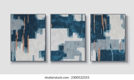 Abstract art painting, vector illustration, golden art, wall art for poster, card, wallpaper, modern artwork