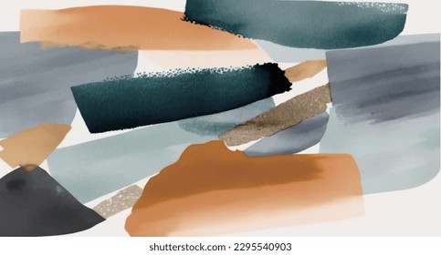 Abstract art paintings, vector illustrations, hand drawn illustrations, prints, natural art wall art for home decor and print. Vector illustration. Geometric patterns. Artistic drawing with abstract s