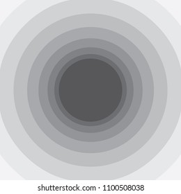 Abstract art paper vector. Design round contour gradient grey on white background. Design print for background, cover, template, artwork. Set 4