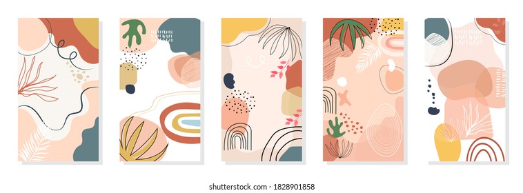 Abstract art pastel backgrounds creative with minimal trendy style, Screen on mobile, Template design, Banner, Product, Poster, fashion, Pattern.