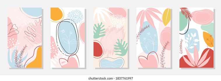 Abstract art pastel backgrounds creative with minimal trendy style, Screen on mobile, Template design, Banner, Product, Poster, fashion, Pattern.