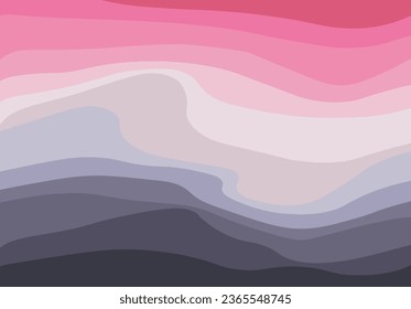 Abstract art with pastel pink and purple tones. Amorphous forms. Light and dark colors. Vector illustration.