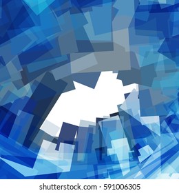Abstract art pattern with blue abstraction. Creative urban design. Vector graphics