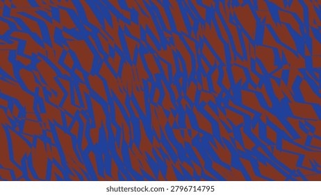 Abstract art pattern with blue lines on brown background