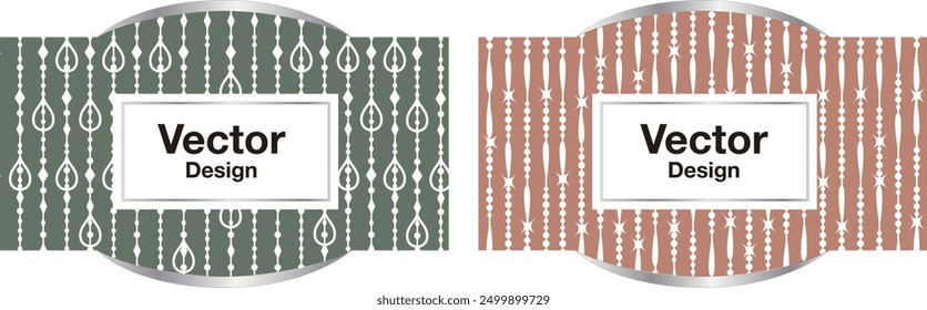abstract art pattern brand package design cover fashion vector modern element cosmetic line series set decoration colorful frame label