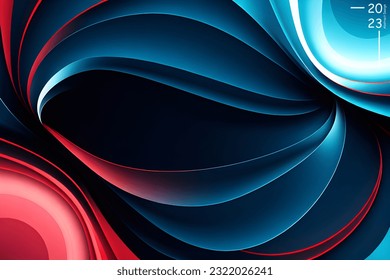 Abstract art pattern of dark blue color tone. Background landscape and line colors. Set of cards and posters. SSTKbold