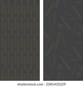 Abstract art pattern with geometric pattern vector. Asian background with oriental decoration in vintage style. Black and gold banner design. Dots elements.