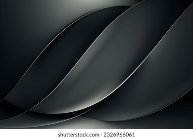 Patrón de arte abstracto de tono de color negro brillante. Papel de fondo y colores de línea. Juego de tarjetas y carteles