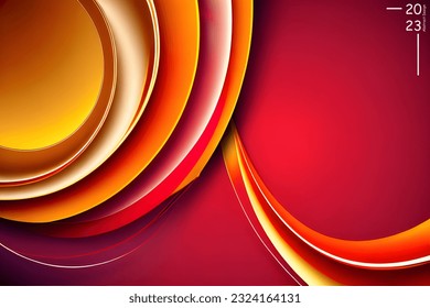 Abstract art pattern of golden orange colors tone. Background landscape and line colors. Set of cards and posters. SSTKabstract