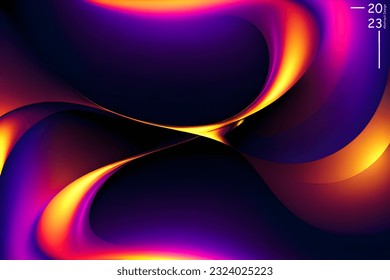 Abstract art pattern of golden purple colors tone. Background landscape and line colors. Set of cards and posters. SSTKbold