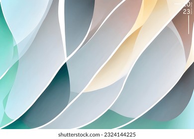 Abstract art pattern of light green colors tone. Background landscape and line colors. Set of cards and posters. SSTKabstract