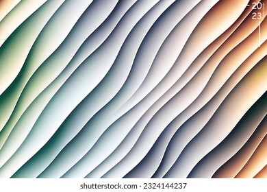 Patrón de arte abstracto de tonos verde claro. El paisaje de fondo y los colores de línea. Juego de tarjetas y afiches.