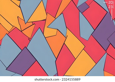 Abstract art pattern of light orange colors tone. Background landscape and line colors. Set of cards and posters. SSTKabstract