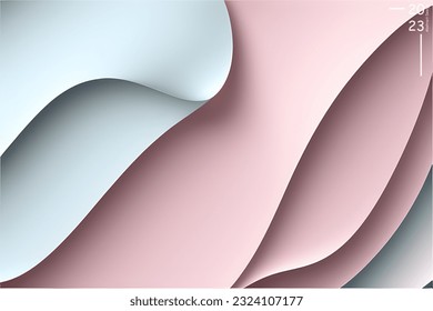 Abstract art pattern of light pink colors tone. Background landscape and line colors. Set of cards and posters. SSTKbold