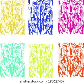 abstract art pattern on white background