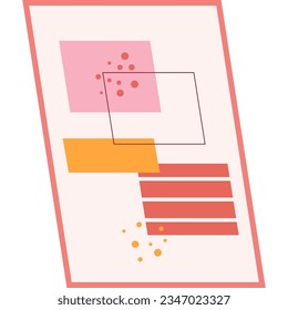 Resumen de imágenes artísticas en el icono vector de marco