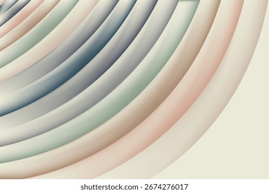 Pieza de arte abstracto, con capas, arcos de color pastel