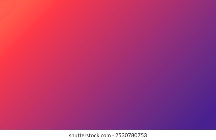 Uma peça de arte abstrata com um gradiente suave e vibrante que mistura tons vermelhos, laranja, roxo e azul, criando um efeito visual dinâmico.