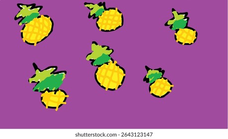 uma arte abstrata do abacaxi