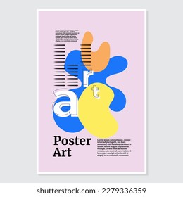Abstract Art Poster Template for Graphic Design or Art Exhibition 