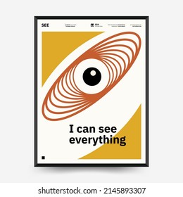 Abstract art posters for an art exhibition. Vector template with primitive shapes elements, modern hipster style. Illustrations of simple shapes, line, circle.