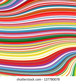 Abstract art rainbow curved lines colorful background 14