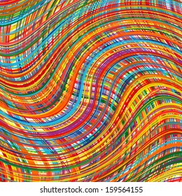 Abstract art rainbow curved lines color vector background 24