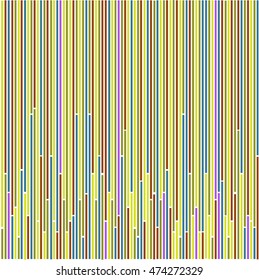 Abstract art rainbow curved mini lines colorful vector background