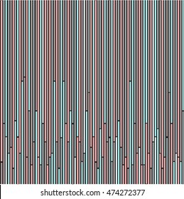 Abstract art rainbow curved mini lines colorful vector background