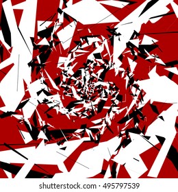 Abstract art with random, chaotic shapes