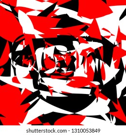 Abstract Art. Red, Black and White background. Fashion graphics.