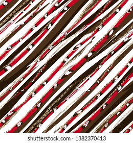 Abstract art red coral snakes and jewelry vector seamless pattern. Animal reptilian background. Template for design, textile, wallpaper, wrapping, carpet, carton, print, banner, clothing.