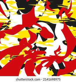 Abstract Art Red Yellow Fire Backgrond